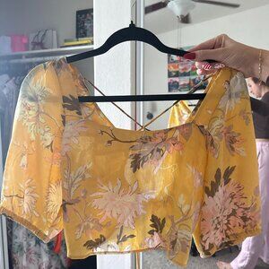 Floral Blouse Crop